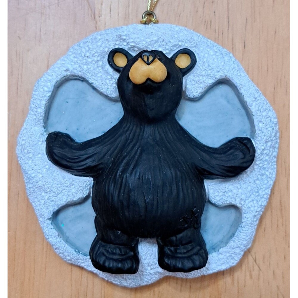 VTG Big Sky Carvers Jeff Fleming BEARFOOTS "Snow Angel Fun" Ornament Numbered